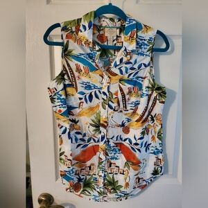 St. John's Bay Sleeveless Button-up Top